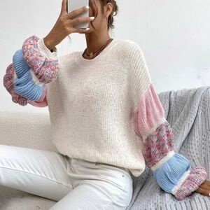 Colorful Knit Sweater for Women